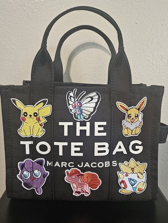 Marc Jacobs Handbags - Marc Jacobs The Tote Bag Customized with Pokémon Patches- Black Small w/Dust Bag